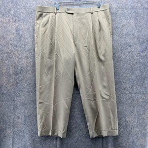 Maus & Hoffman Pants Men 38 Adult Khaki Beige Chino Pants Trousers Pleated
